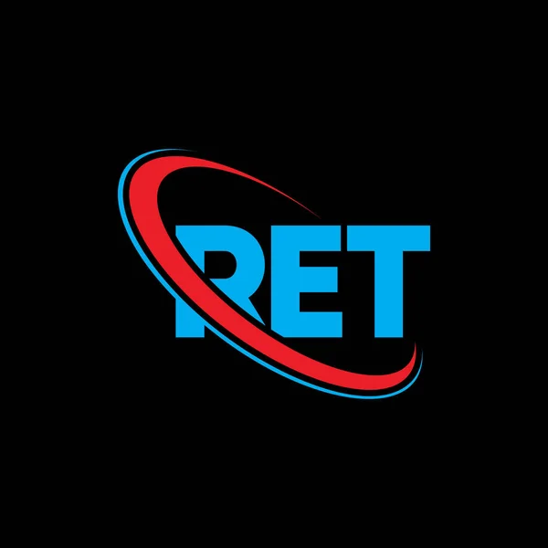 Logo Ret Carta Ret Diseño Del Logotipo Letra Ret Inicial — Vector de stock
