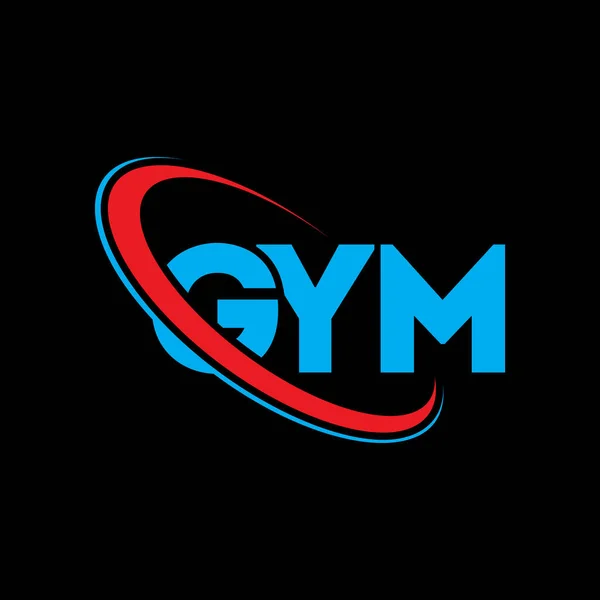 Gymロゴ Gymの手紙 Gymの文字ロゴデザイン 初期のGymのロゴは サークルと大文字のモノグラムのロゴとリンクされています ビジネス 不動産ブランドのためのGymタイポグラフィ — ストックベクタ