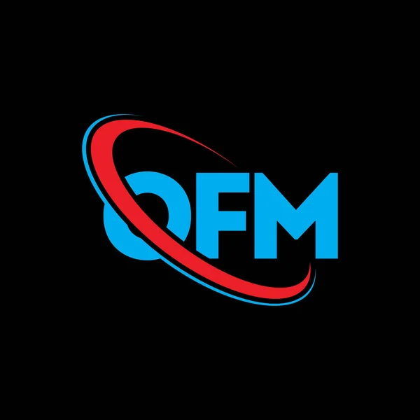 Λογότυπο Ofm Επιστολή Του Ofm Σχεδιασμός Λογότυπου Γραμμάτων Ofm Αρχικά — Διανυσματικό Αρχείο