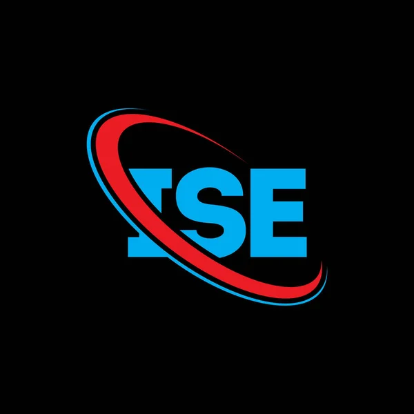 Логотип Ise Ise Лист Конструкція Логотипу Початки Логотипу Ise Пов — стоковий вектор