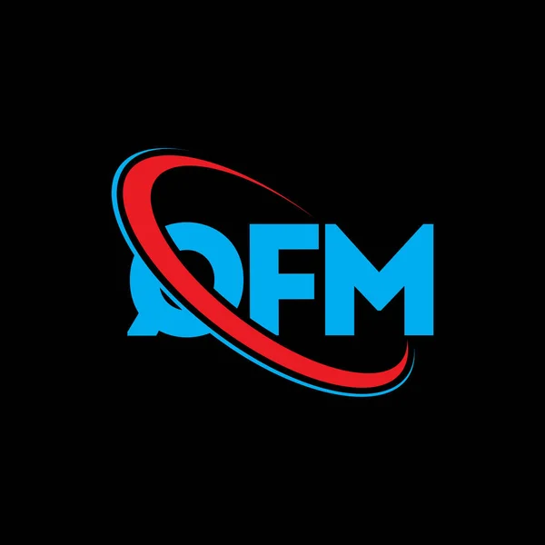 Logo Qfm Carta Qfm Diseño Del Logotipo Letra Qfm Inicial — Archivo Imágenes Vectoriales