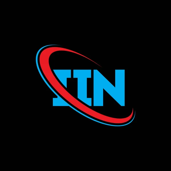 Logo Iin Iin Dopis Návrh Loga Iin Iniciály Logo Iin — Stockový vektor