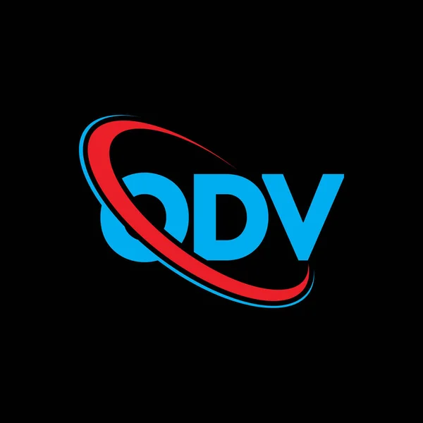Logo Odv Carta Odv Diseño Del Logotipo Letra Odv Inicial — Archivo Imágenes Vectoriales