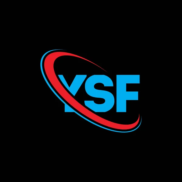 Ysf Logotyp Ysf Brev Ysf Brev Logotyp Design Initialer Ysf — Stock vektor