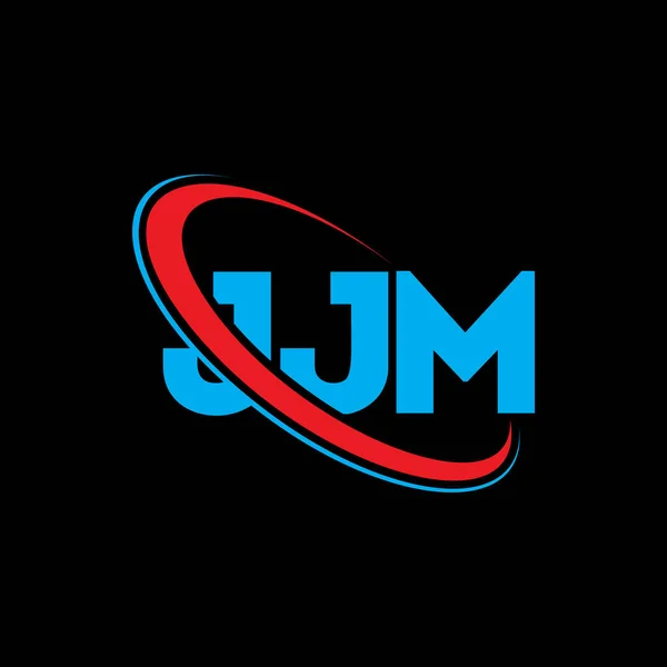 Logo Jjm Dopis Jjm Návrh Písmene Jjm Iniciály Logo Jjm — Stockový vektor