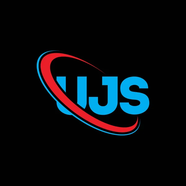 Logo Ujs Lettera Ujs Design Del Logo Della Lettera Ujs — Vettoriale Stock