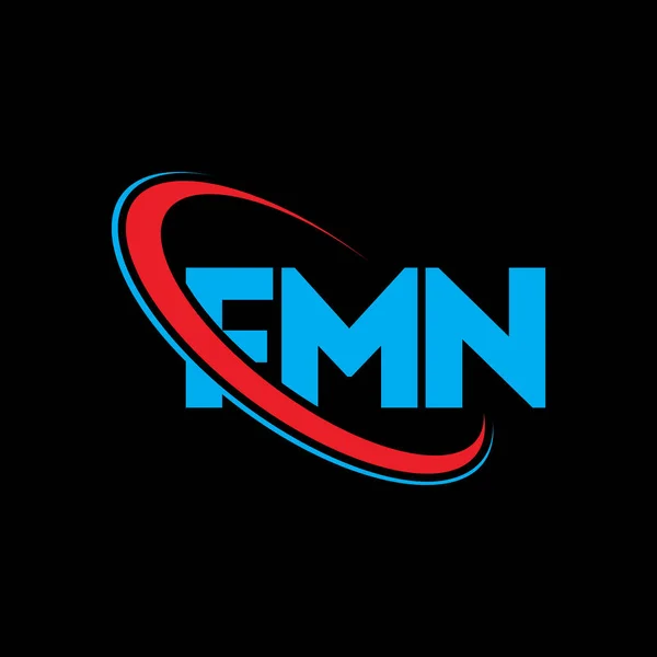 Logo Fmn Surat Fmn Desain Logo Huruf Fmn Inisial Logo - Stok Vektor