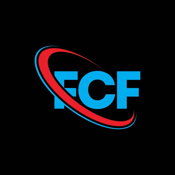Логотип Fcf Fcf Лист Fcf Дизайн Літер Початки Логотипу Fcf — стоковий вектор