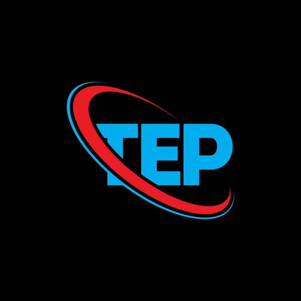Logotipo Tep Carta Tep Design Logotipo Carta Tep Iniciais Logotipo —  Vetores de Stock