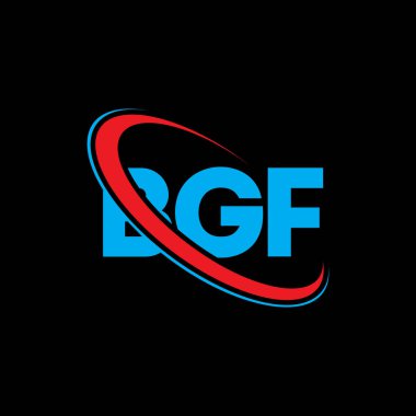 BGF logosu. BGF mektubu. BGF harf logosu tasarımı. Çember ve büyük harfli monogram logosuna bağlı baş harfler BGF logosu. Teknoloji, iş ve emlak markası için BGF tipografisi.