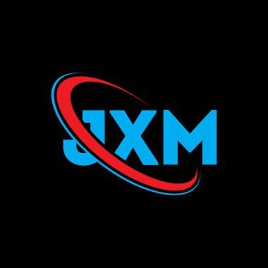 JXM logosu. JXM mektubu. JXM mektup logosu tasarımı. Çember ve büyük harfli monogram logosuna bağlı baş harfler JXM logosu. Teknoloji, iş ve emlak markası için JXM tipografisi.