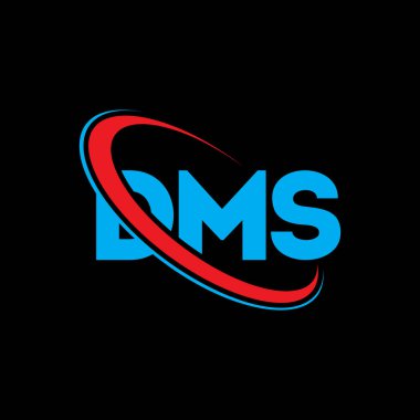 DMS logosu. DMS mektubu. DMS mektup logosu tasarımı. Çember ve büyük harfli monogram logosuna bağlı baş harfler. Teknoloji, iş ve emlak markası için DMS tipografisi.