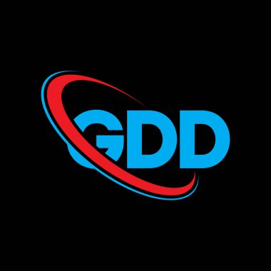 GDD logosu. GDD mektubu. GDD harfi logo tasarımı. Çember ve büyük harfli monogram logosuna bağlı GDD logosu. Teknoloji, iş ve emlak markası için GDD tipografisi.