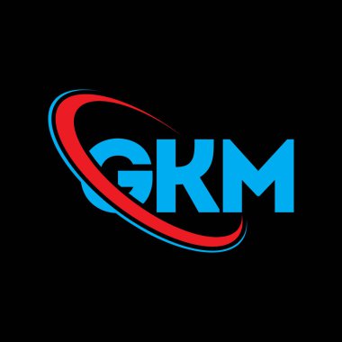 GKM logosu. GKM mektubu. GKM harf logosu tasarımı. Çember ve büyük harfli monogram logosuna bağlı GKM logosu. Teknoloji, iş ve emlak markası için GKM tipografisi.