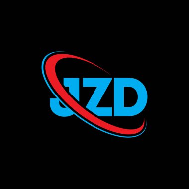 JZD logosu. JZD mektubu. JZD harf logosu tasarımı. Çember ve büyük harfli monogram logosuyla JZD logosunun baş harfleri. Teknoloji, iş ve emlak markası için JZD tipografisi.