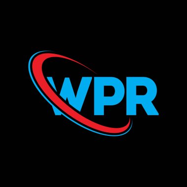 WPR logosu. WPR mektubu. WPR mektup logosu tasarımı. Çember ve büyük harfli monogram logosuna bağlı WPR logosu. Teknoloji, iş ve emlak markası için WPR tipografisi.