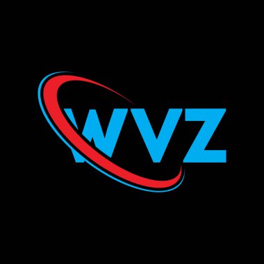 WVZ logosu. WVZ mektubu. WVZ harf logosu tasarımı. Çember ve büyük harfli monogram logosuna bağlı baş harfler WVZ logosu. WVZ teknoloji, iş ve emlak markası tipografisi.