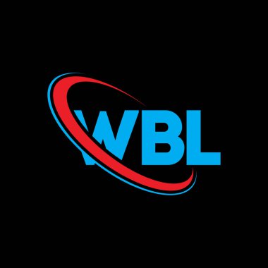 WBL logosu. WBL mektubu. WBL harf logosu tasarımı. Çember ve büyük harfli monogram logosuna bağlı WBL logosu. Teknoloji, iş ve emlak markası için WBL tipografisi.