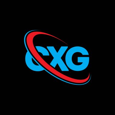 CXG logosu. CXG harfi. CXG harf logosu tasarımı. Çember ve büyük harfli monogram logosuna bağlı baş harfler. Teknoloji, iş ve emlak markası için CXG tipografisi.