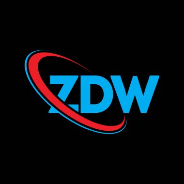 ZDW logosu. ZDW mektubu. ZDW harf logosu tasarımı. Çember ve büyük harfli monogram logosuna bağlı baş harfler ZDW logosu. Teknoloji, iş ve emlak markası için ZDW tipografisi.