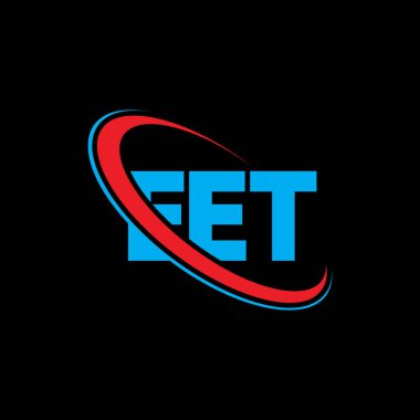 EET logosu. Elektronik mektup. EET harf logosu tasarımı. Çember ve büyük harfli monogram logosuna bağlı baş harfler EET logosu. Teknoloji, iş ve emlak markası için EET tipografisi.