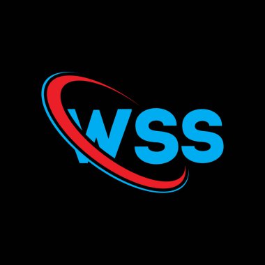 WSS logosu. WSS mektubu. WSS mektup logosu tasarımı. Çember ve büyük harfli monogram logosuna bağlı WSS logosu. Teknoloji, iş ve emlak markası için WSS tipografisi.