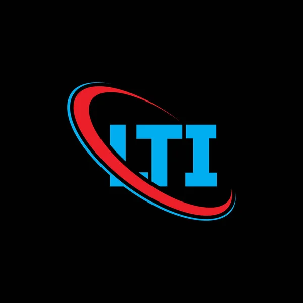 Logo Lti Lettre Lti Lti Lettre Logo Design Initiales Logo — Image vectorielle