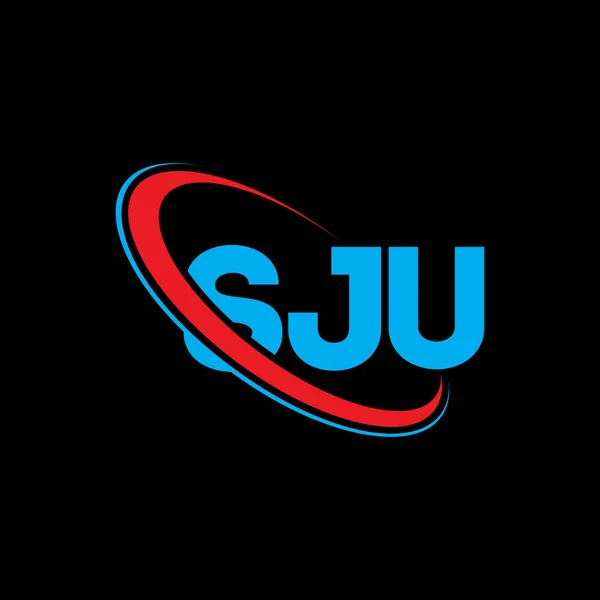 Logo Sju Carta Sju Diseño Del Logotipo Letra Sju Logotipo — Vector de stock