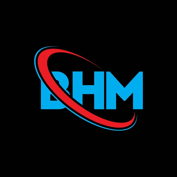 Logo Bhm Lettre Bhm Bhm Lettre Logo Design Initiales Logo — Image vectorielle