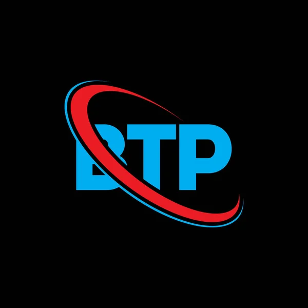 Logo Btp Lettre Btp Btp Lettre Logo Design Initiales Logo — Image vectorielle