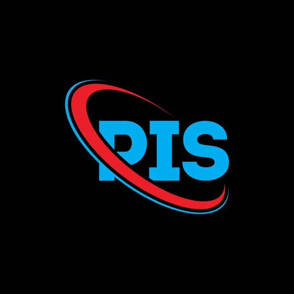 Pis Logotypen Pis Brev Design Pis Logotypen Initialer Pis Logotyp — Stock vektor