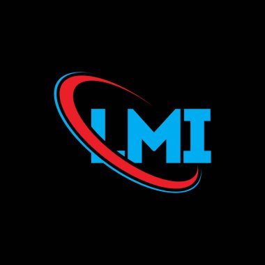 LMI logosu. LMI mektubu. LMI harf logosu tasarımı. Çember ve büyük harfli monogram logosuna bağlı ilk LMI logosu. Teknoloji, iş ve emlak markası için LMI tipografisi.