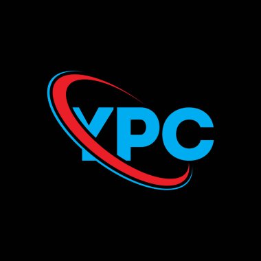 YPC logosu. YPC mektubu. YPC harf logosu tasarımı. Çember ve büyük harfli monogram logosuyla birleştirilmiş YPC logosu. Teknoloji, iş ve emlak markası için YPC tipografisi.