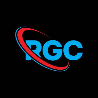 RGC logosu. RGC mektubu. RGC harf logosu tasarımı. Çember ve büyük harfli monogram logosuna bağlı RGC logosu. Teknoloji, iş ve emlak markası için RGC tipografisi.