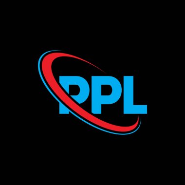 PPL logosu. PPL mektubu. PPL harf logosu tasarımı. Çember ve büyük harfli monogram logosuna bağlı PPL logosu. Teknoloji, iş ve emlak markası için PPL tipografisi.