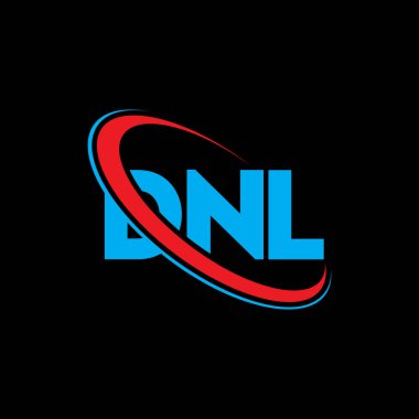 DNL logosu. DNL mektubu. DNL mektup logosu tasarımı. Çember ve büyük harfli monogram logosuna bağlı baş harfler. Teknoloji, iş ve emlak markası için DNL tipografisi.