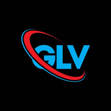 GLV logosu. GLV harfi. GLV harf logosu tasarımı. Çember ve büyük harfli monogram logosuyla birleştirilmiş GLV logosu. Teknoloji, iş ve emlak markası için GLV tipografisi.