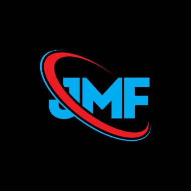 JMF logosu. JMF mektubu. JMF mektup logosu tasarımı. Çember ve büyük harfli monogram logosuna bağlı JMF logosu. Teknoloji, iş ve emlak markası için JMF tipografisi.