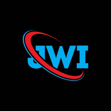 JWI logosu. JWI mektubu. JWI harf logosu tasarımı. Çember ve büyük harfli monogram logosuna bağlı baş harfler JWI logosu. Teknoloji, iş ve emlak markası için JWI tipografisi.