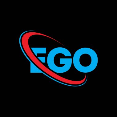 Ego logosu. Ego mektubu. EGO harfli logo tasarımı. Çember ve büyük harfli monogram logosuna bağlı ilk EGO logosu. Teknoloji, iş ve emlak markası için EGO tipografisi.