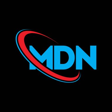 MDN logosu. MDN mektubu. MDN harf logosu tasarımı. Çember ve büyük harfli monogram logosuna bağlı baş harfler. Teknoloji, iş ve emlak markası için MDN tipografisi.