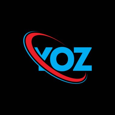 YOZ logosu. YOZ harfi. YOZ harf logosu tasarımı. Yuvarlak ve büyük harfli monogram logosuna bağlı YOZ logosu. YOZ teknoloji, iş ve emlak markası için tipografi.
