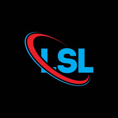 LSL logosu. LSL mektubu. LSL harf logosu tasarımı. Çember ve büyük harfli monogram logosuna bağlı ilk LSL logosu. Teknoloji, iş ve emlak markası için LSL tipografisi.