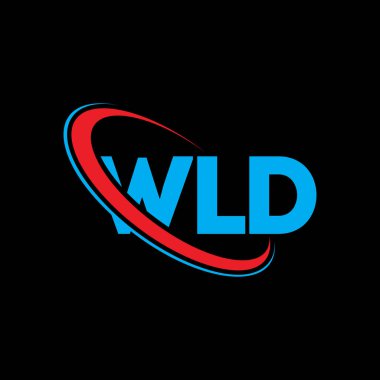WLD logosu. WLD mektubu. WLD harfli logo tasarımı. Çember ve büyük harfli monogram logosuna bağlı baş harfler WLD logosu. WLD teknoloji, iş ve gayrimenkul markası tipografisi.