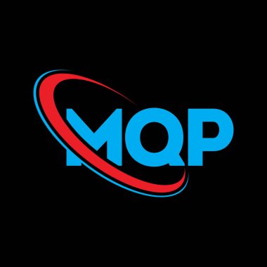 MQP logosu. MQP mektubu. MQP harf logosu tasarımı. Çember ve büyük harfli monogram logosuna bağlı ilk MQP logosu. Teknoloji, iş ve emlak markası için MQP tipografisi.