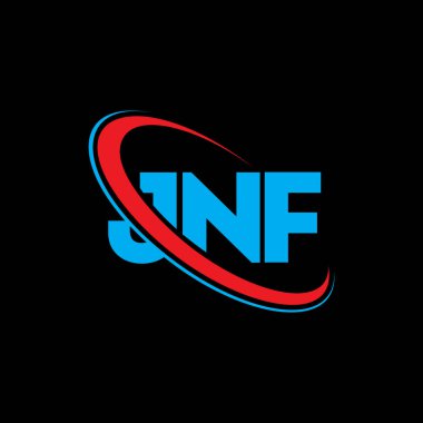 JNF logosu. JNF mektubu. JNF mektup logosu tasarımı. Çember ve büyük harfli monogram logosuna bağlı baş harfler JNF logosu. Teknoloji, iş ve emlak markası için JNF tipografisi.