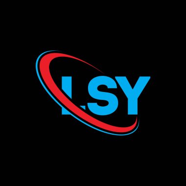 LSY logosu. LSY mektubu. LSY harf logosu tasarımı. Çember ve büyük harfli monogram logosuyla birleştirilmiş LSY logosu. Teknoloji, iş ve emlak markası için LSY tipografisi.