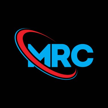 MRC logosu. MRC mektubu. MRC harfli logo tasarımı. Çember ve büyük harfli monogram logosuna bağlı MRC logosu. Teknoloji, iş ve emlak markası MRC tipografisi.