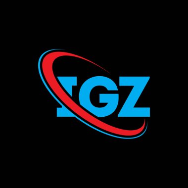 IGZ logosu. IGZ harfi. IGZ harf logosu tasarımı. Daireye ve büyük harfli monogram logosuna bağlı ilk IGZ logosu. Teknoloji, iş ve emlak markası için IGZ tipografisi.