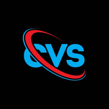 CVS logosu. CVS mektubu. CVS harf logosu tasarımı. Çember ve büyük harfli monogram logosuyla birleştirilmiş CVS logosu. Teknoloji, iş ve emlak markası için CVS tipografisi.
